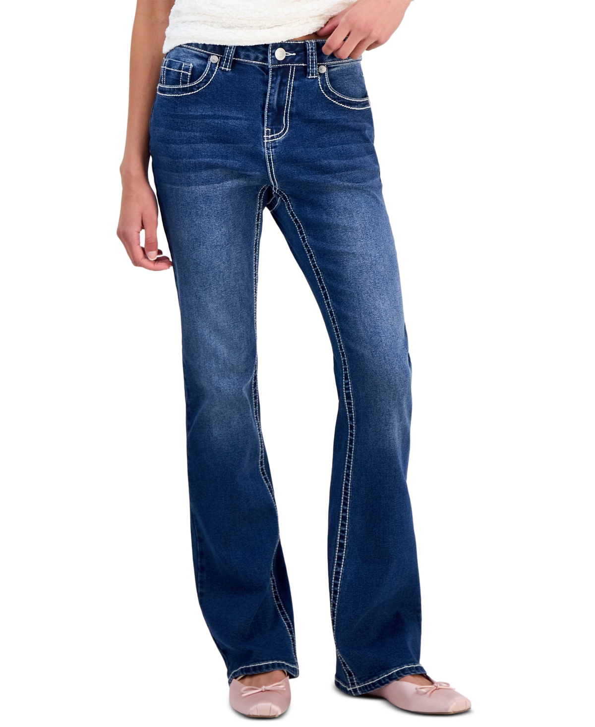 Madden Girl Juniors' High Rise Bootcut Jeans