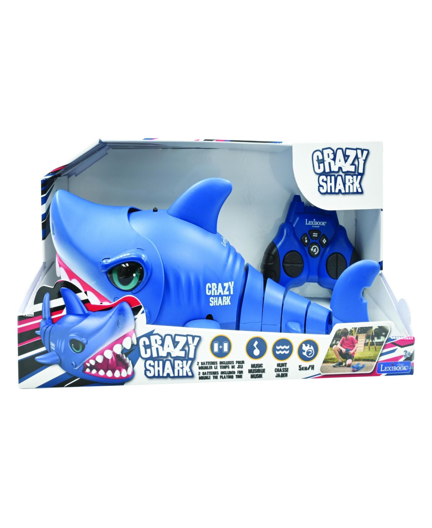 Детская игрушка Lexibook Crazy Shark Remote Control Shark With Automatic Hunt and Dance Modes — фото 5
