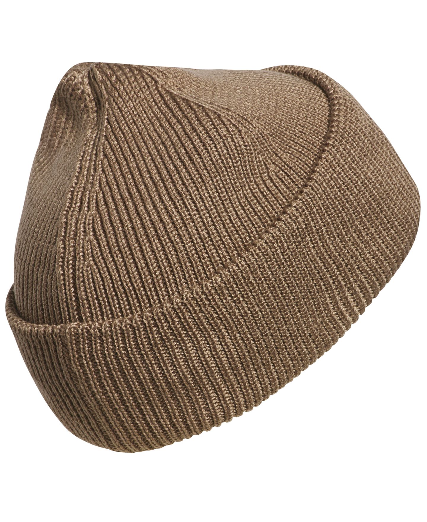 Мужская шапка adidas Ribbed-Knit Tall Cuff Beanie, цвет: Хаки / Серый — фото 2