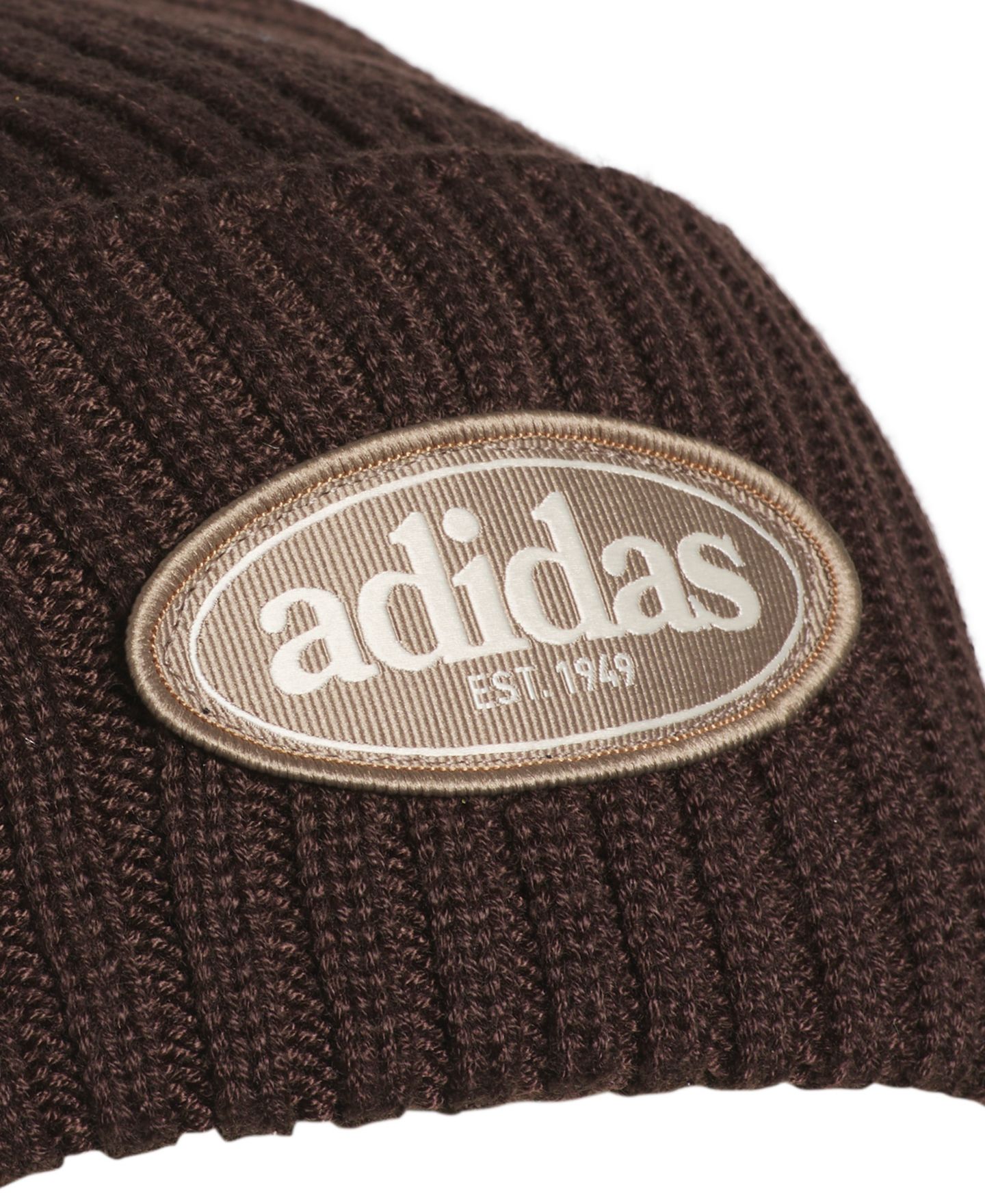 Мужская шапка adidas Stretch Fit Ribbed Roam Beanie, цвет: Кофейный коричневый — фото 4