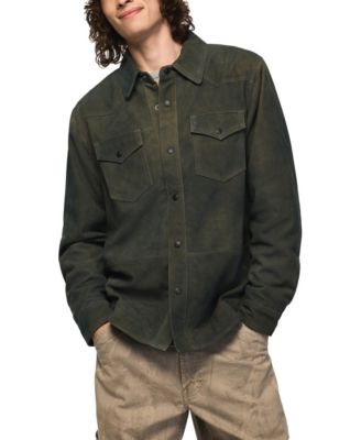 Men's Suede Western Shirt Jacket
