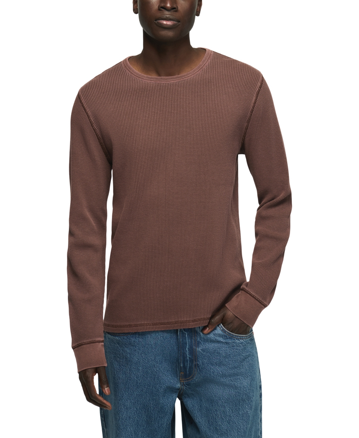 Lucky Brand Men's Thermal Long-Sleeve Crew Neck T-Shirt