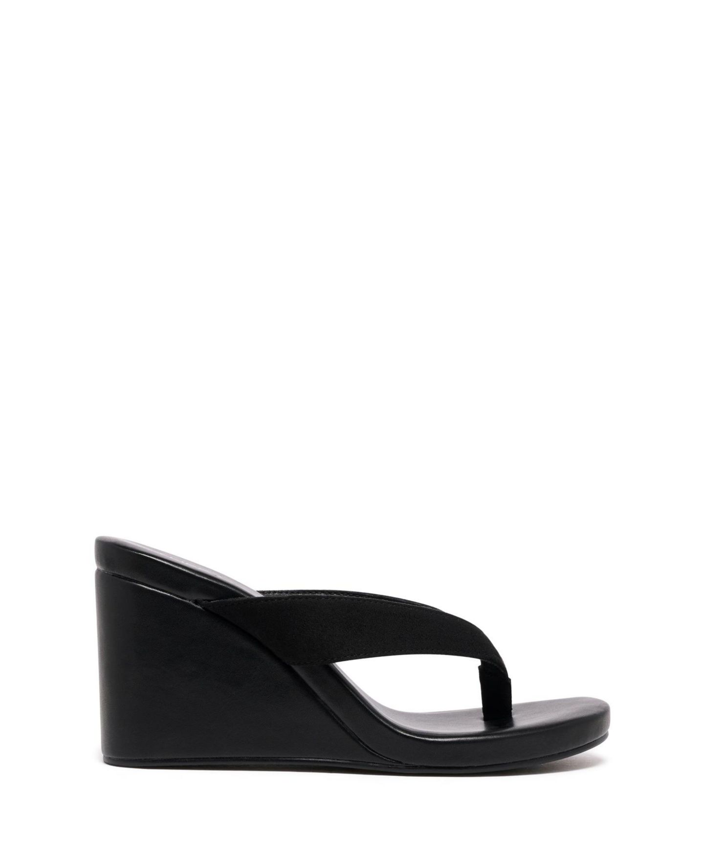 Женские туфли Therapy Australia Ren Round Toe Wedge Thong Heel, цвет: Чёрный — фото 2