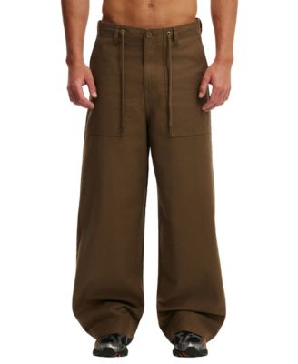 Men's Super Baggy Utility Elastic-Waist Wide-Leg Casual Pants