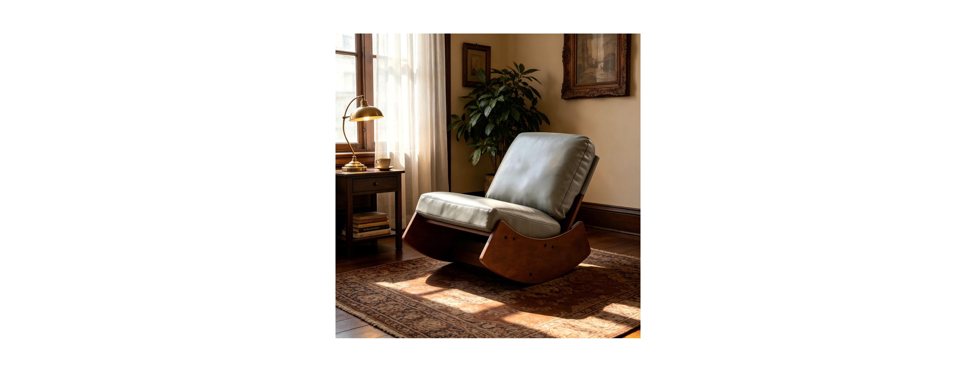 Streamdale Furniture Comfortable Glider Rocking Chair with Solid Wood Frame