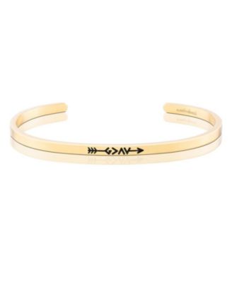 Gold-Tone God Is Greater Than The Highs And The Lows Adjustable Cuff Bracelet
