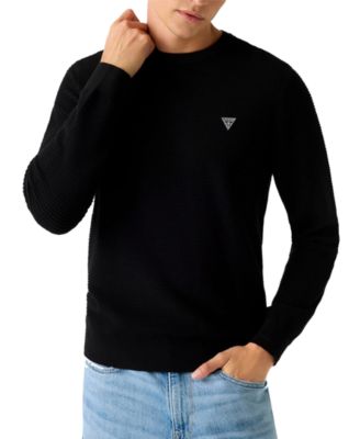 Men's Waffle Stitch Long-Sleeve Regular-Fit Sweater
