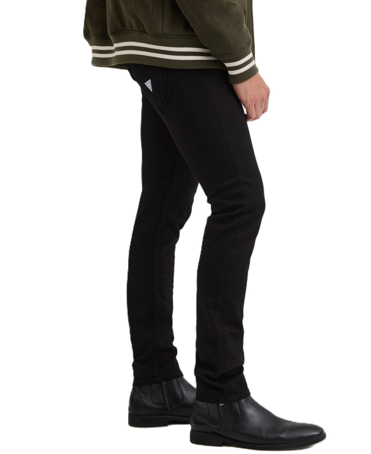 Мужские джинсы GUESS Miami Slim-Fit, цвет: Насыщенный чёрный — фото 3