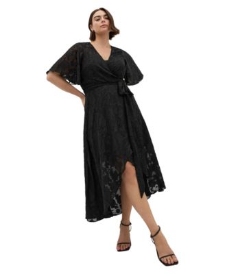 Women's Plus Size Love Wrap Maxi Dress
