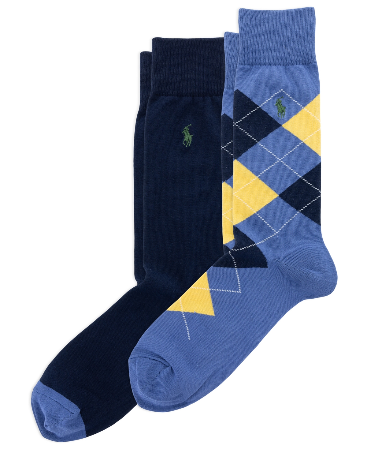 Polo Ralph Lauren Men's Argyle Slack Socks, 2-Pack - Blue/Navy