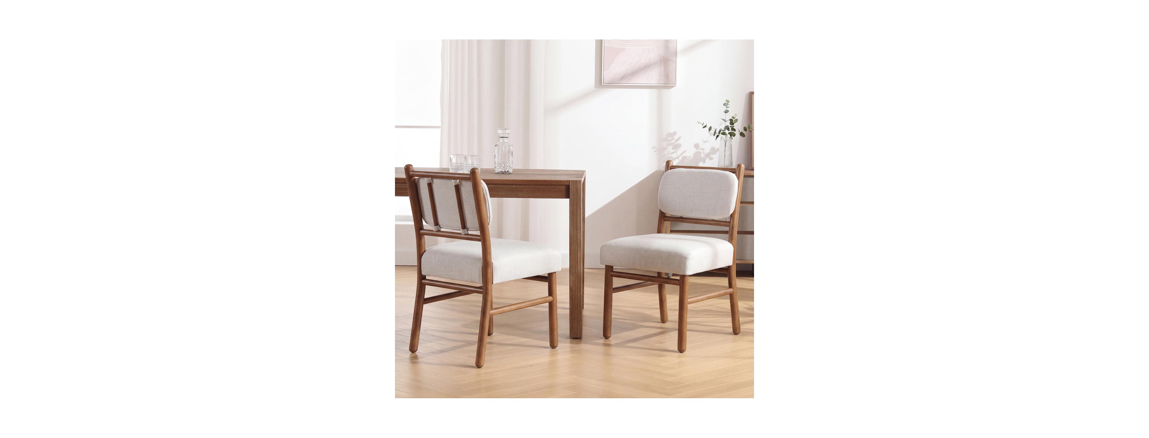 Streamdale Furniture Fabric Dining Chairs Set of 2