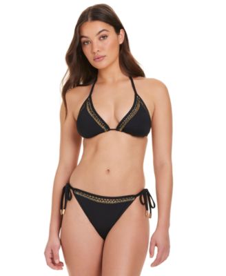 Stitched Up Crochet Triangle Top and Tie Side Bottoms