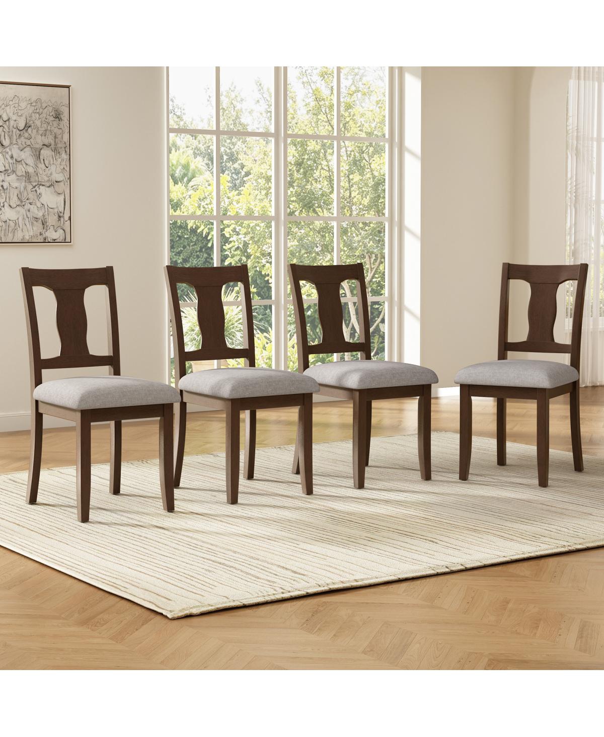Streamdale Furniture Dining Chairs Set of 4, Mid-Century Modern Upholstered