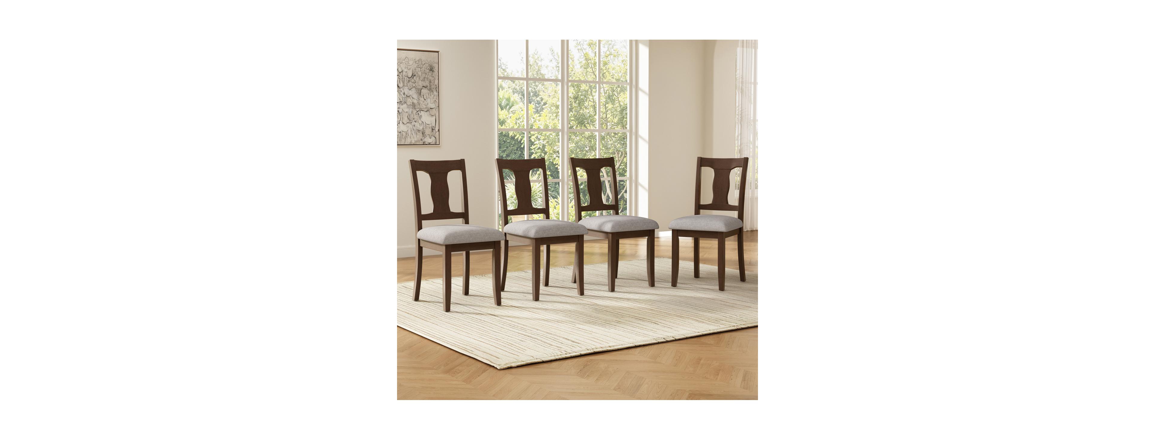 Streamdale Furniture Dining Chairs Set of 4, Mid-Century Modern Upholstered