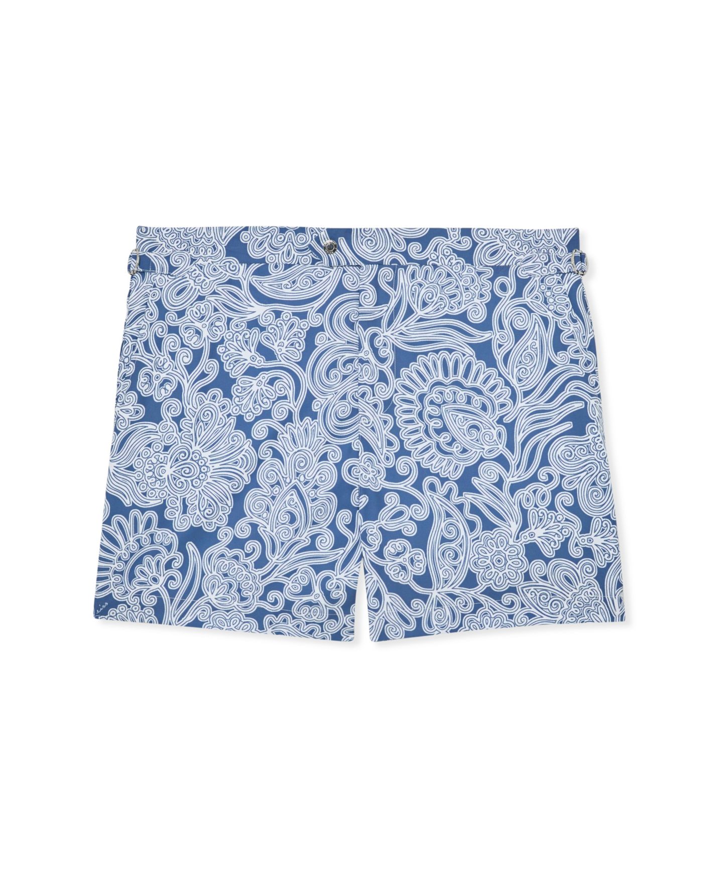 Мужские шорты REISS Fallow Paisley-Print Side-Adjuster Swim Shorts, 5" Inseam, цвет: Синий — фото 3