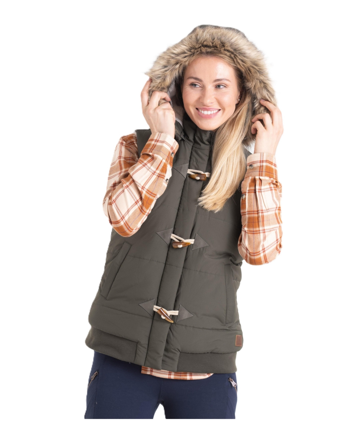 Legendary Whitetails Women's Quilted Toggle Hooded Puffer Vest