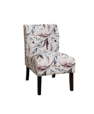 Capa Print Fabric Armless Contemporary Accent Chair