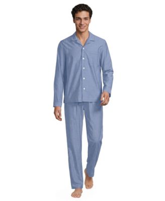 Men's Essential Long-Sleeve Cotton Pajama Set