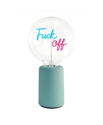 Bulb FUCK OFF with Base Table Lamp PORTABLE Pop Nomad