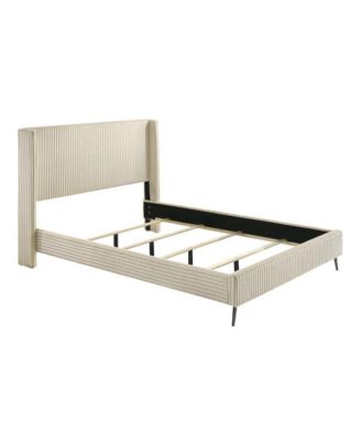 Mavela Wide Wale Corduroy Upholstery Panel Queen Bed