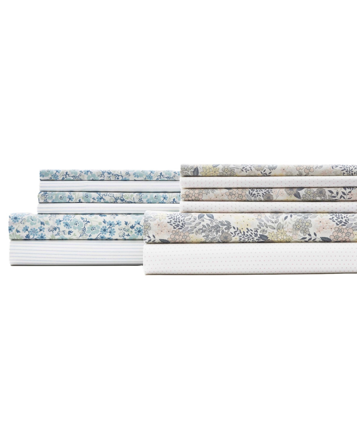 Laura Ashley Jaynie Ticking Stripe 6-Pc. Sheet Set