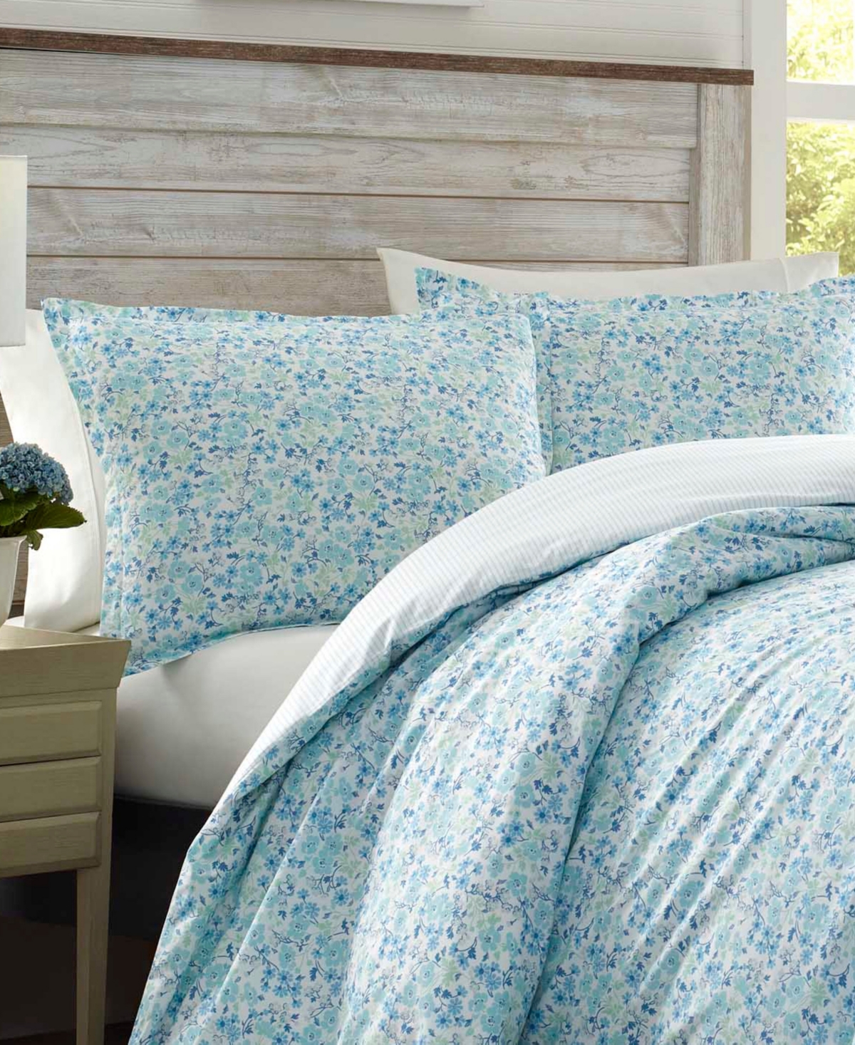 Laura Ashley Jaynie Stonewashed Cotton -Pc. Duvet Cover Set