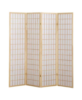 Japp 4 Panel Oriental Shoji Screen Room Divider