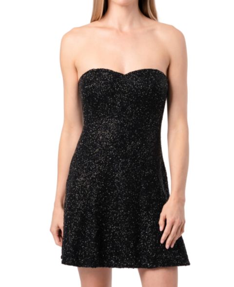 Женское платье Self-Adore Midnight Hand-Beaded Sweetheart Mini