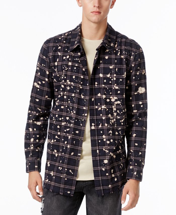 Jaywalker Men's Bleach Flannel Shirt, Created for Macy's Macy's