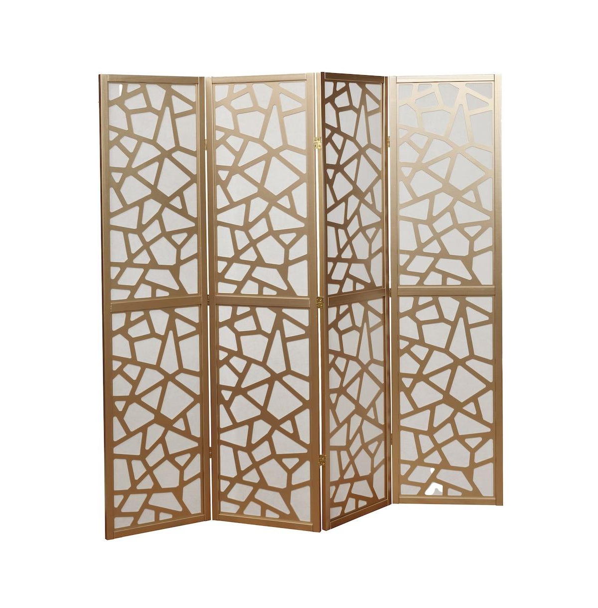 Roundhill Furniture Giyano 4 Panel Screen Room Divider
