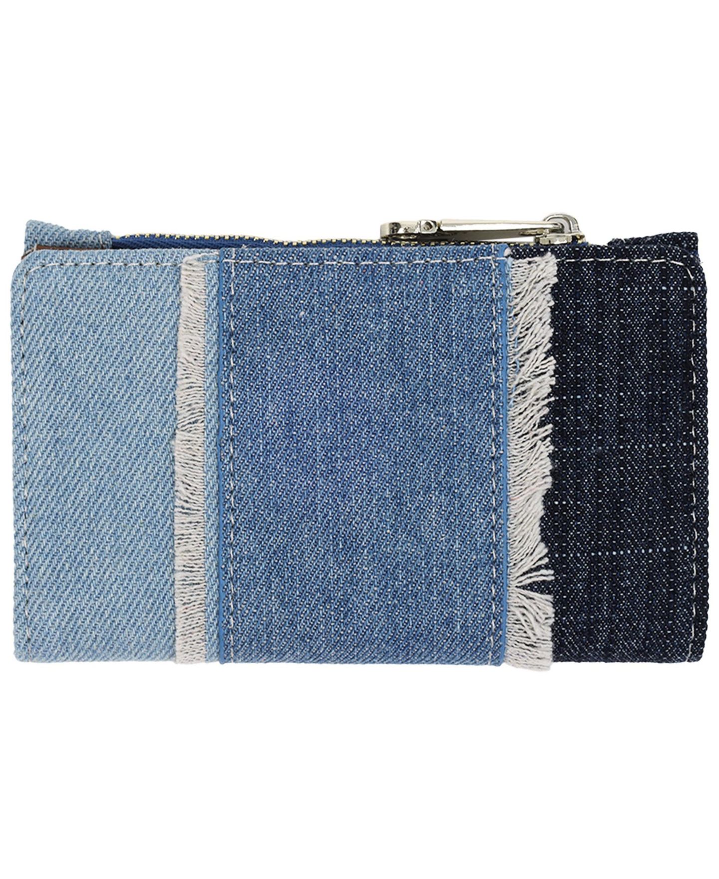 Женский кошелёк True Religion Colin Highbridge Patchwork Denim Mini Wallet, цвет: Джинсовый / Синий — фото 4
