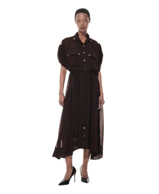 Women's Patch Pocket Drawcord Waist Dress