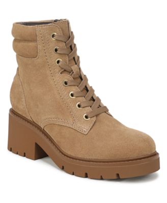 Women's Jovani Lug Sole Lace-Up Block Heel Suede Boots