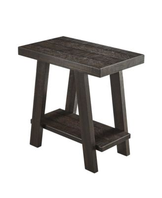 Ethens Contemporary Wood Shelf Side Table