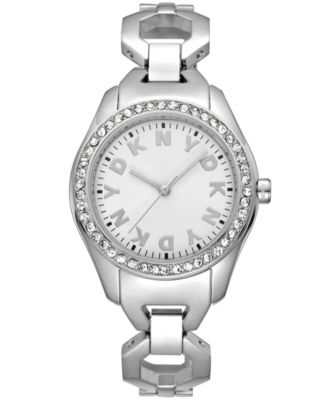 Women's Logo Quartz Silver Stainless Steel Bracelet Watch, 33mm