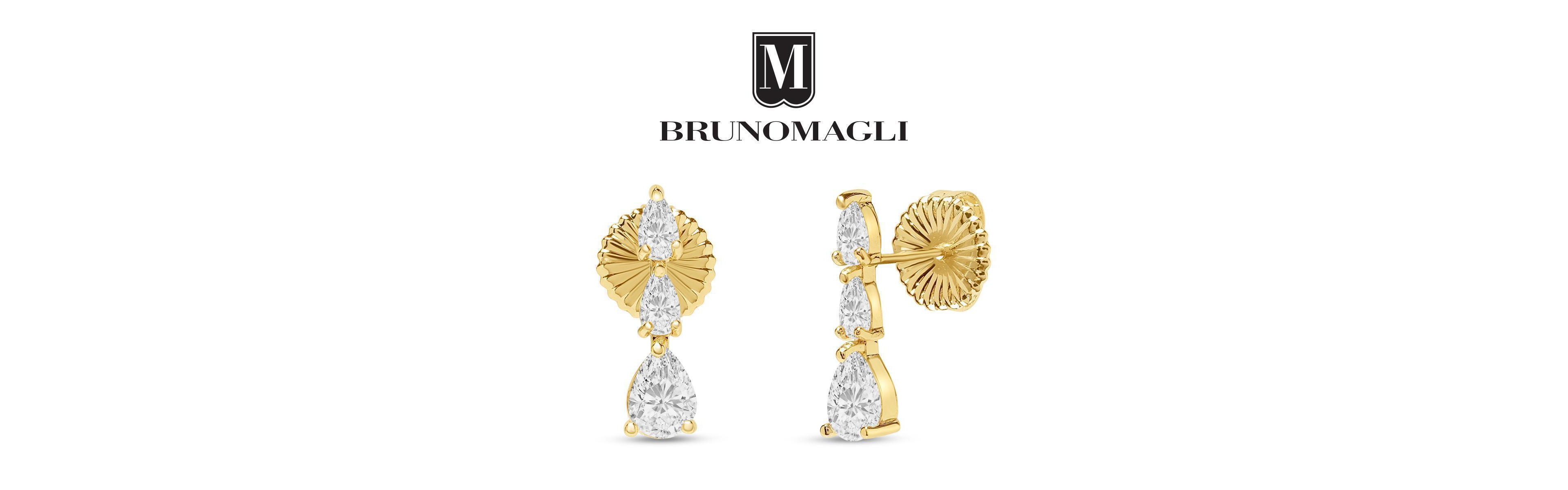 Bruno Magli Women's Gold-Tone Crystal Drop Earrings