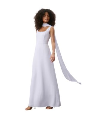 Women's Lilly Square Neck Chiffon Maxi Dress