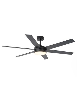 60-inch Modern Wood Integrated LED Indoor Smart Ceiling Fan with Light and APP