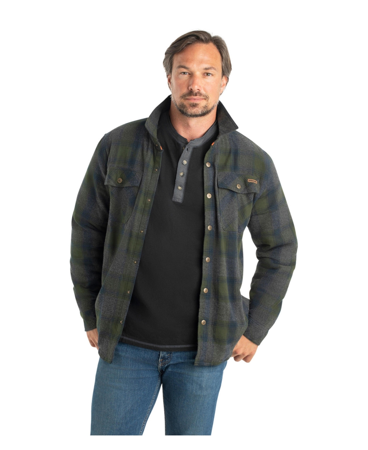 Legendary Whitetails Mens Thermal Lined Plaid Long Sleeve Snap Up Shirt Jacket
