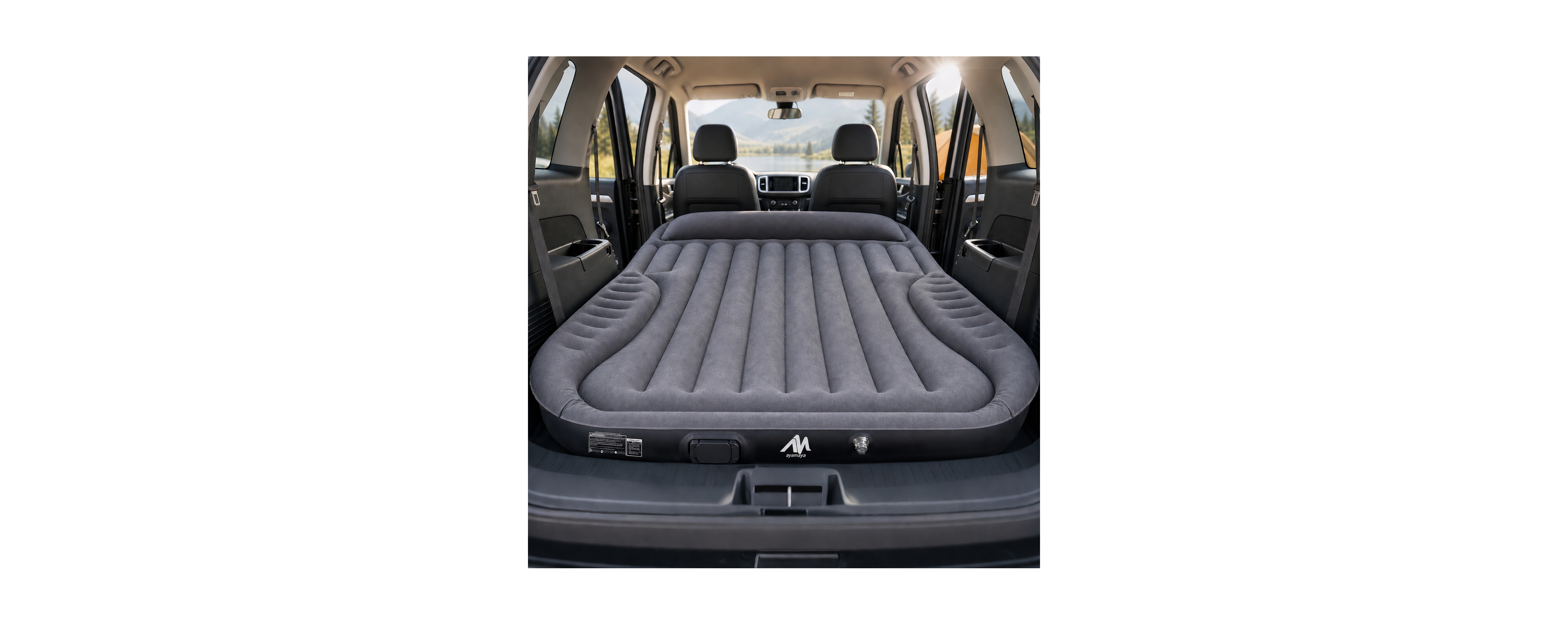 Ayamaya Suv Air Mattress with Rechargeable Pump, Full-Size Inflatable Car Camping Bed for 2 Adults