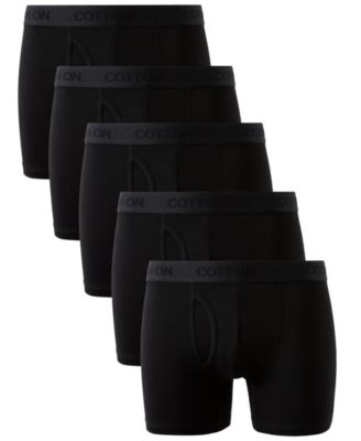 Men's Cotton-Blend Fully-Lined Pouch Boxer Briefs, 5-Pack