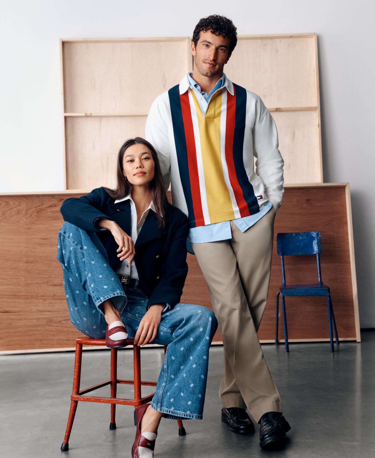 Женские широкие джинсы Tommy Hilfiger American Icons с высокой посадкой, цвет: Средняя варка — фото 8