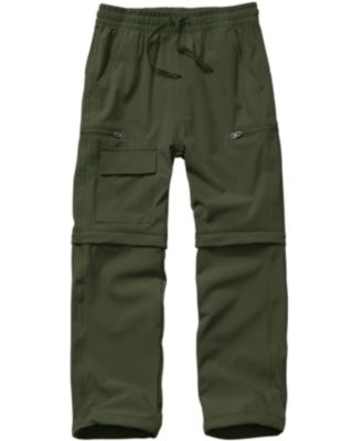 Boys Convertible Zip Off Hiking Cargo Pants Quick Dry UPF 50+ Outdoor Camping Fishing