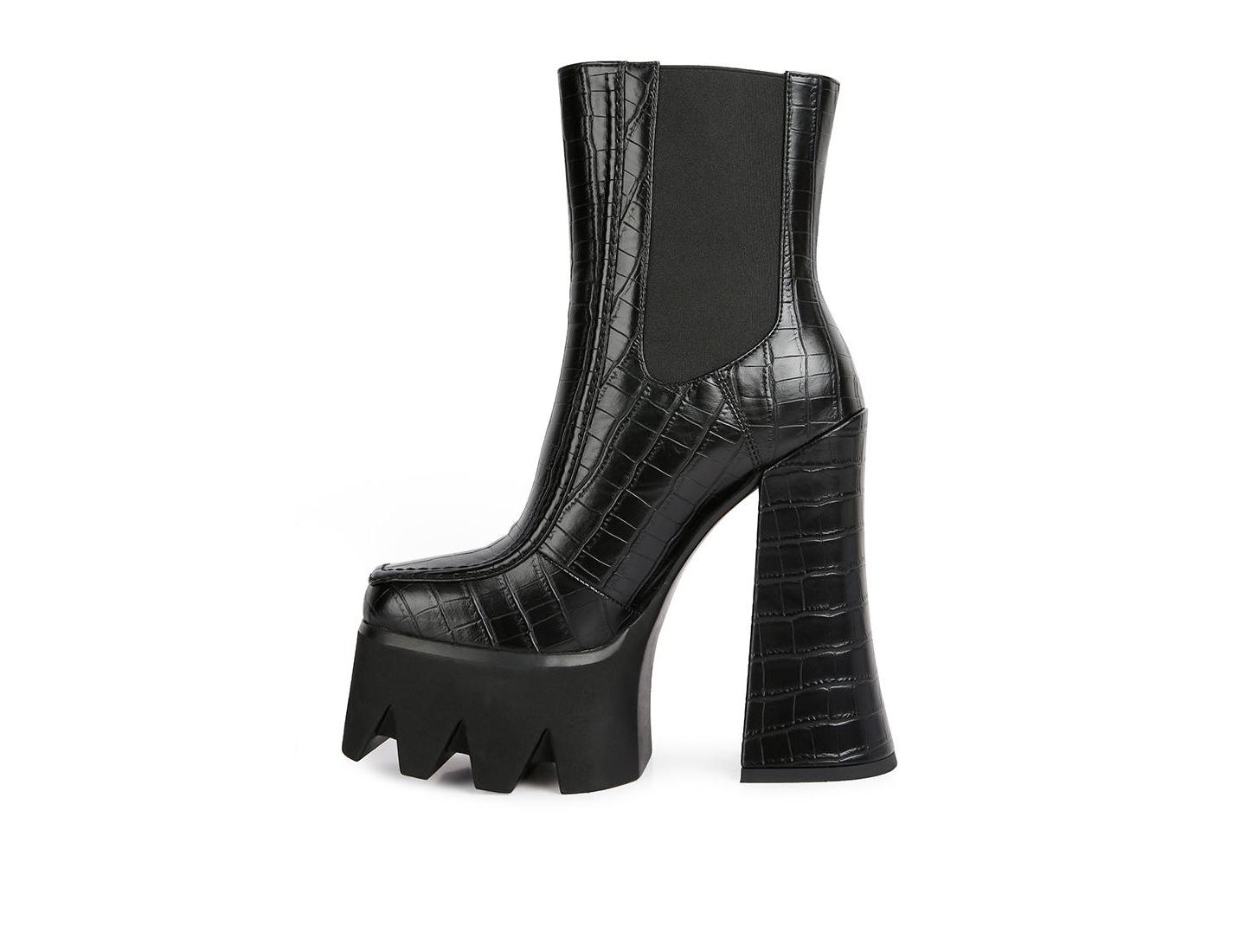 Женские ботинки London Rag Bounty High Platform Heel Chelsea, цвет: Чёрный — фото 8
