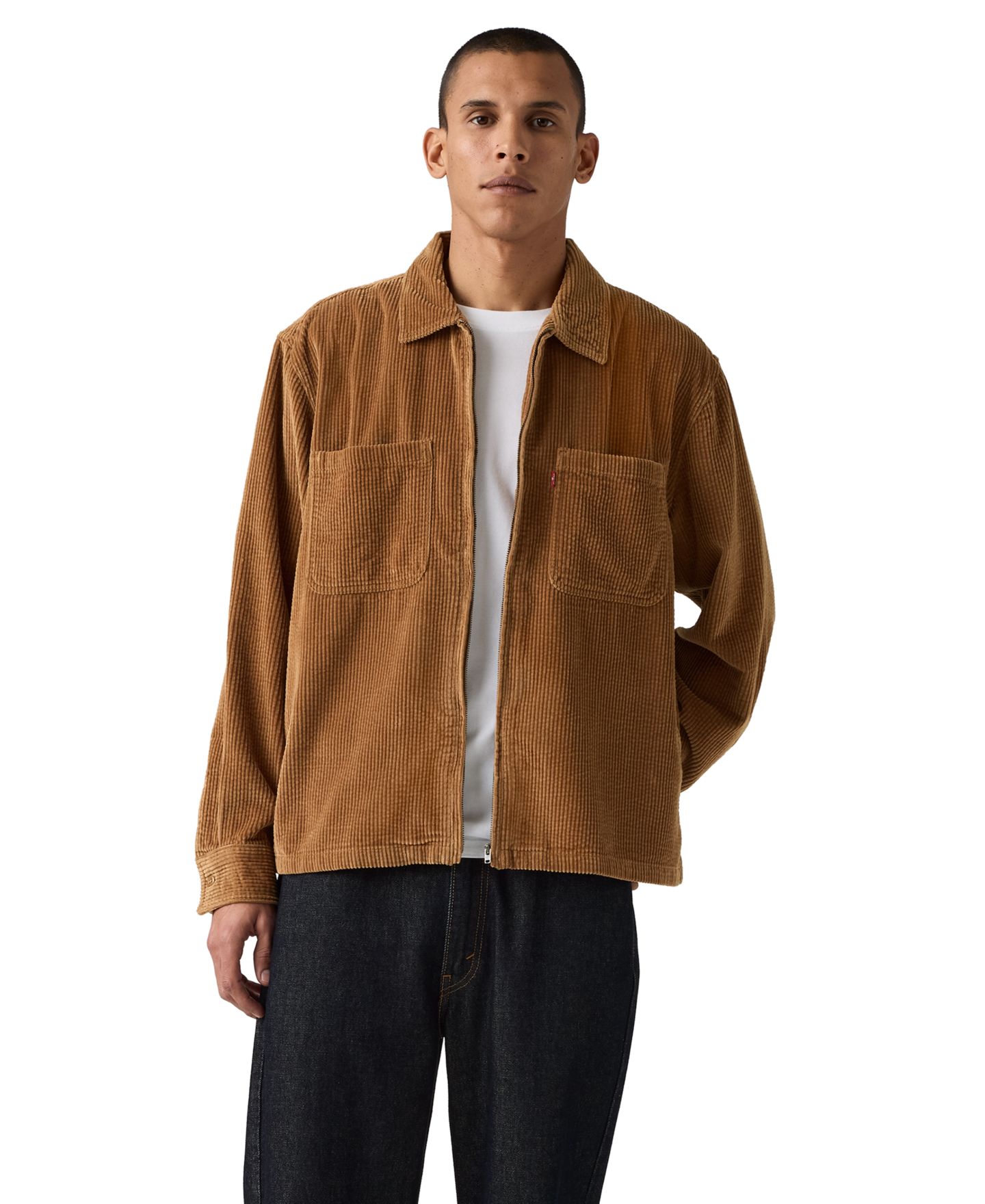 Мужская куртка Levi's Ports Corduroy Regular-Fit Full-Zip, цвет: Коричневый — фото 1