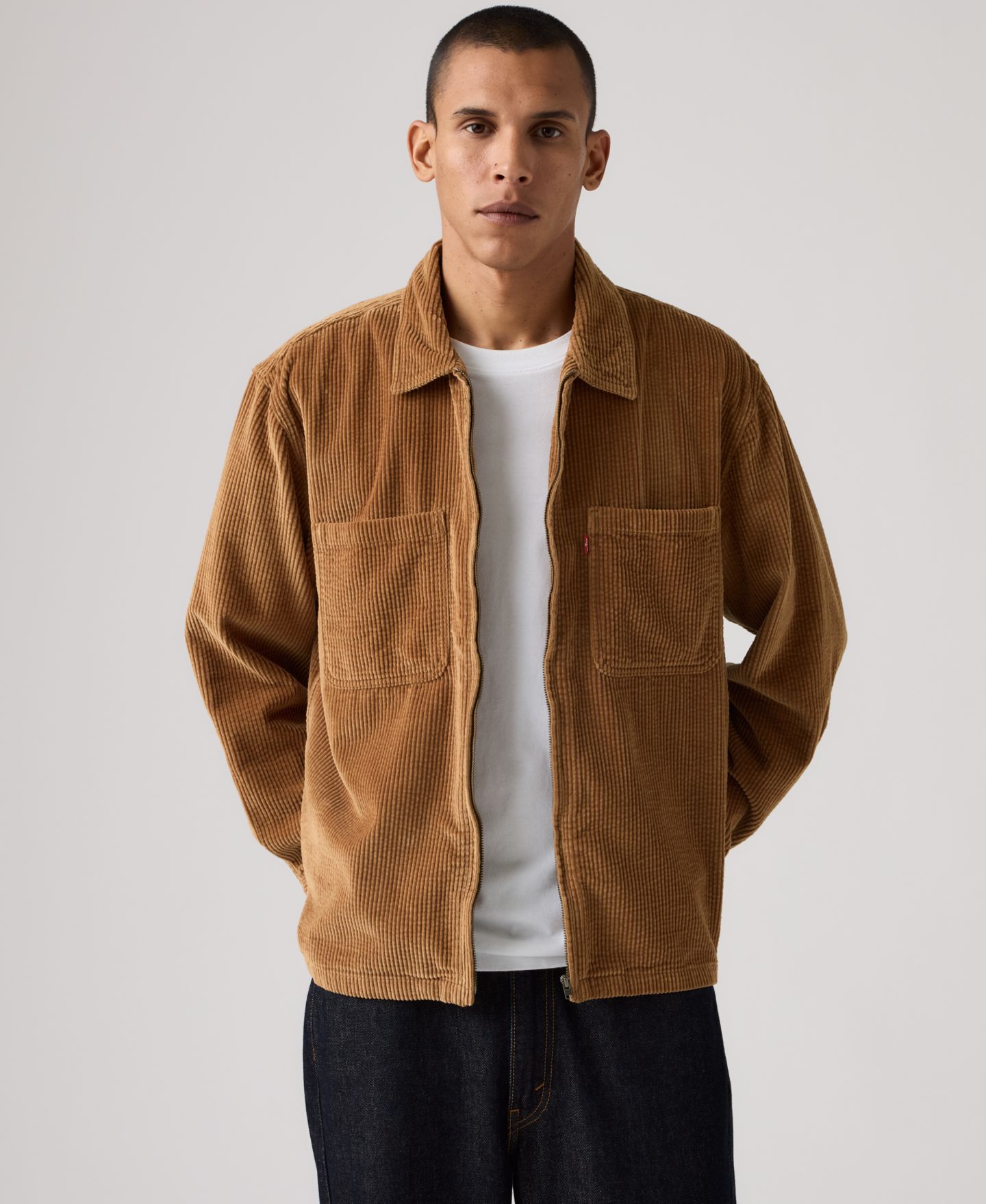 Мужская куртка Levi's Ports Corduroy Regular-Fit Full-Zip, цвет: Коричневый — фото 2