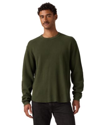 Men's Long-Sleeve Thermal Waffle-Knit T-Shirt