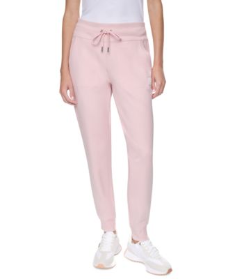 Women's Tonal Logo Patch Mid-Rise Pull-On Cotton-Blend Joggers