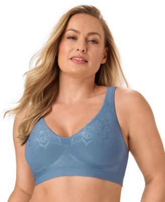 Women's Comfort Revolution ComfortFlex Fit Seamless Hook-and-Eye Closure Wireless Bra 3484