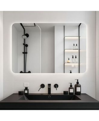 LED Bathroom Vanity Mirror with Backlit Lighting 3-Color Dimmable Anti-Fog HD Mirror